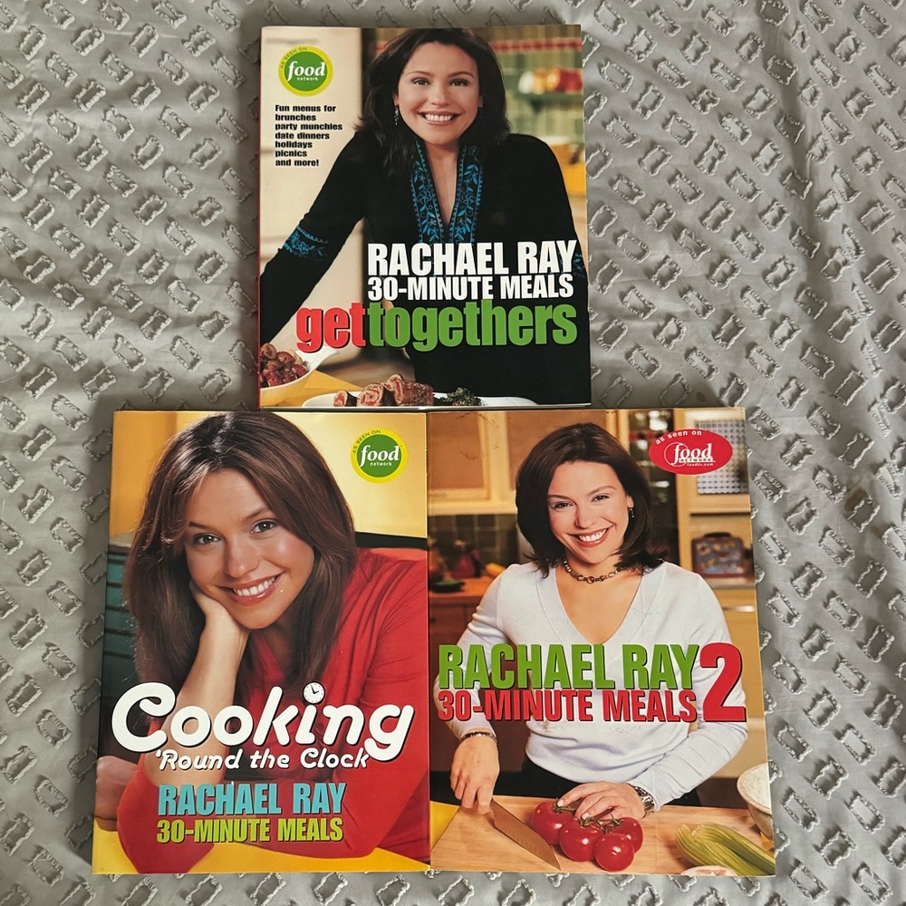 Three (3) Food Network Rachel Ray Cook Books